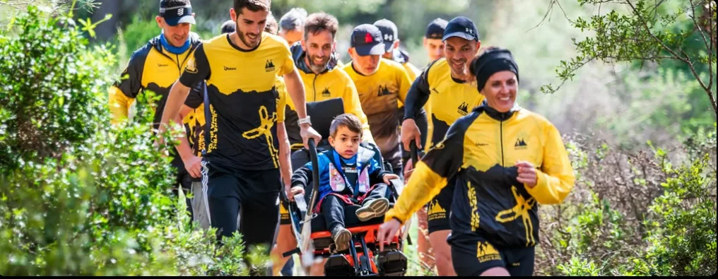 Silla Joëlette con Aray y el equipo de CDUTSB
