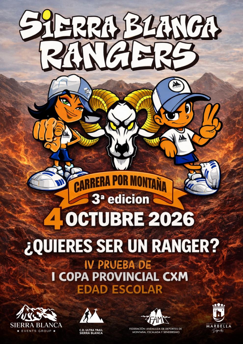 Cartel oficial Sierra Blanca Rangers 2026