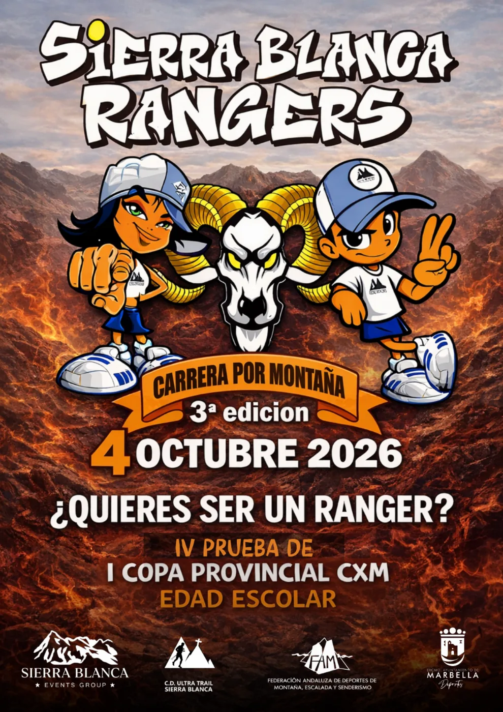 Cartel oficial Sierra Blanca Rangers 2026